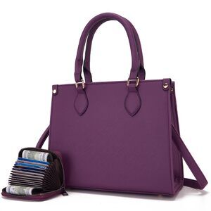 6101 Medium Handbags Vegan Leather Purses Set Satchel Tote Bags